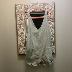 Free people Striped Sleeveless Romper with Pockets